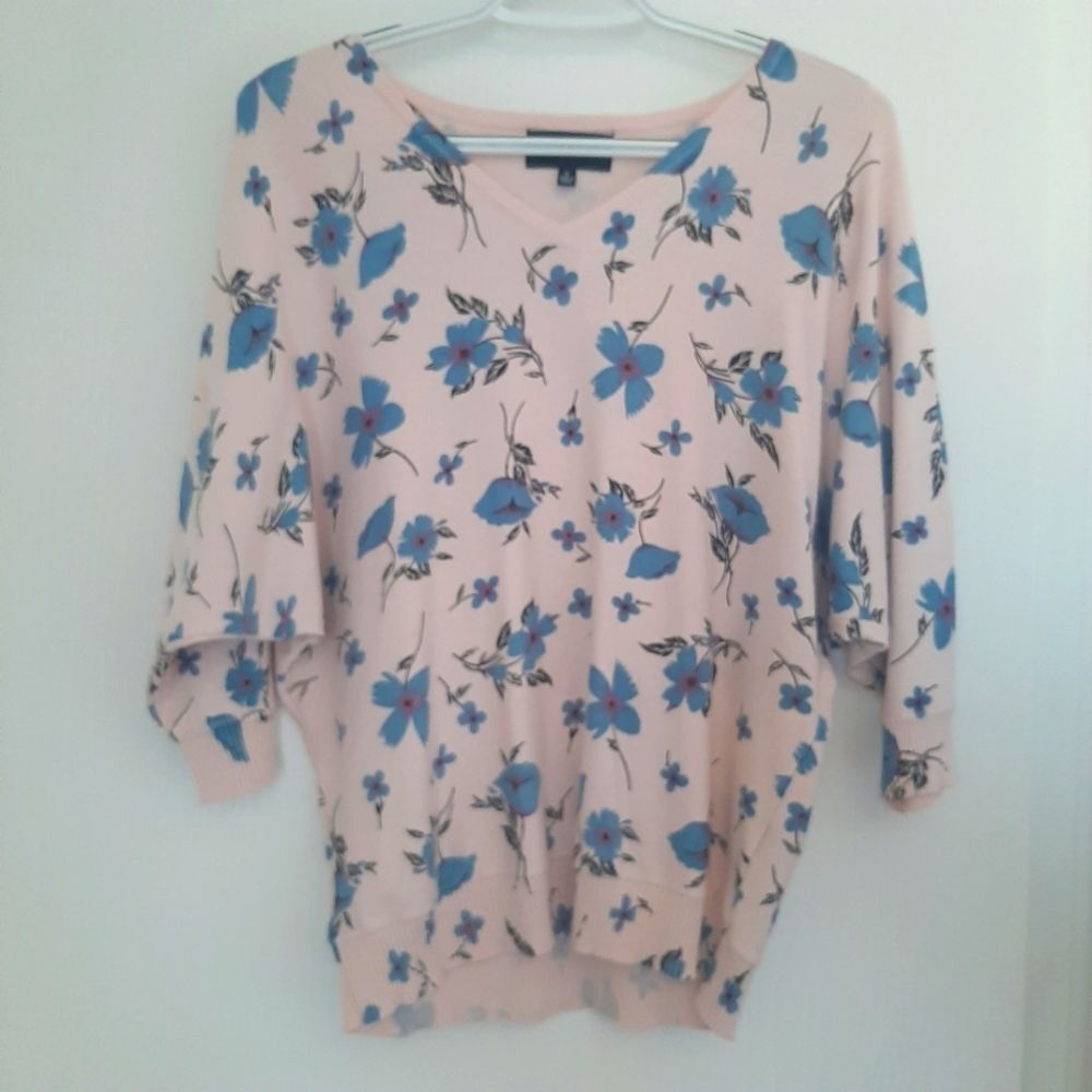 Premise Boho Grandma Core Flower Dolman Sleeves Small